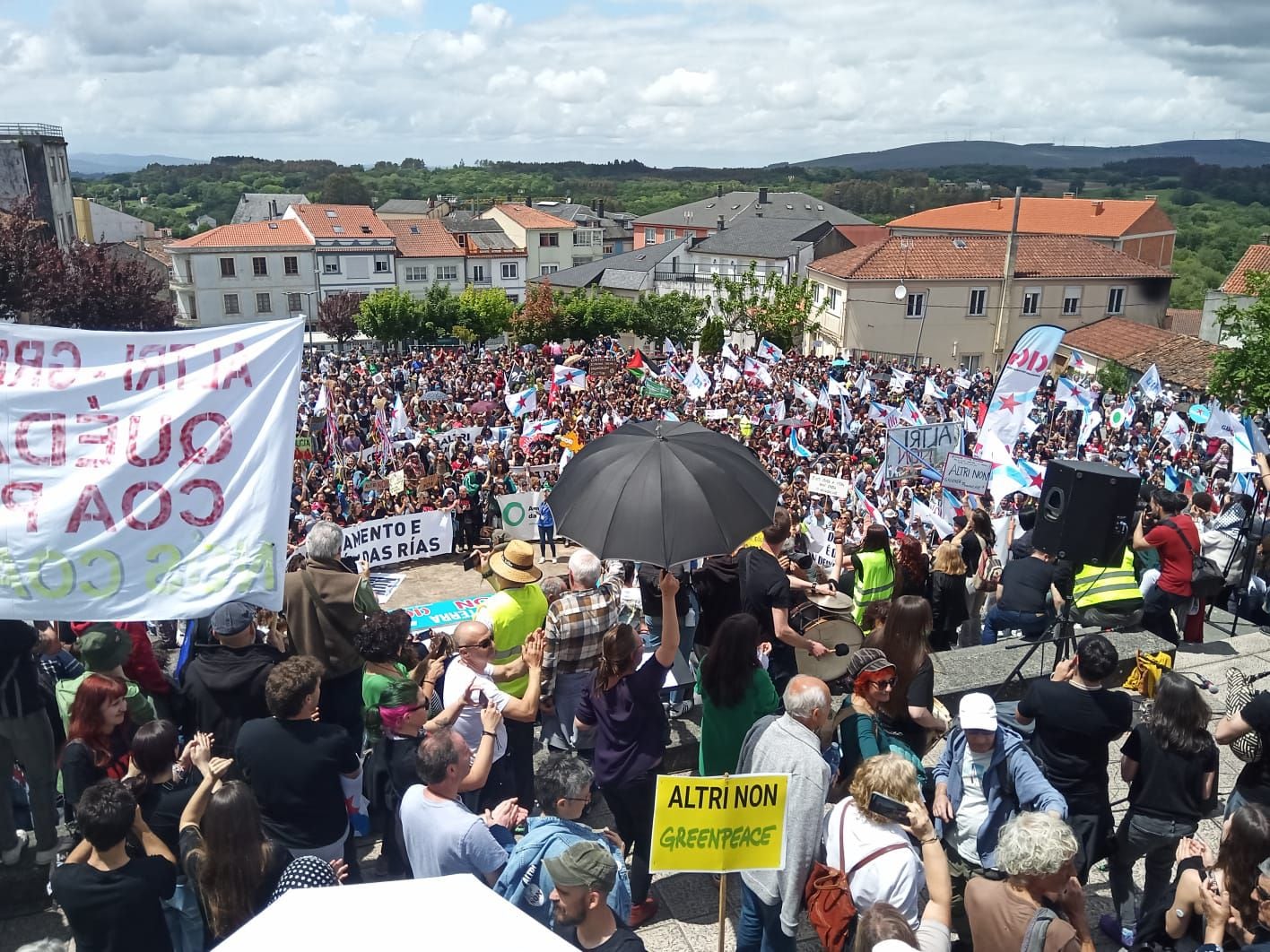 Manifestación contra la fábrica que la multinacional Altri quiere instalar en la localidad lucense de Palas de Rei (Plataforma Ulloa Viva)