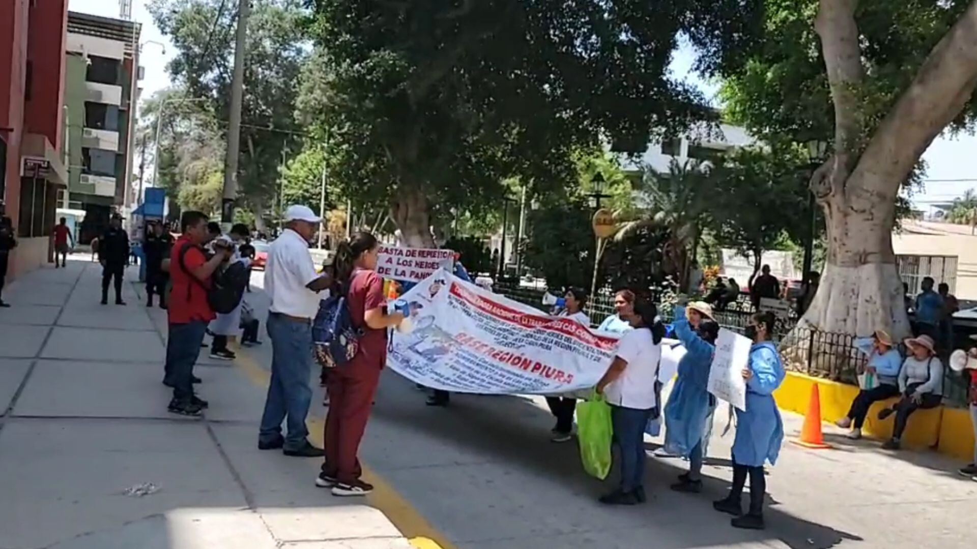 Protesta de trabajadores de salud