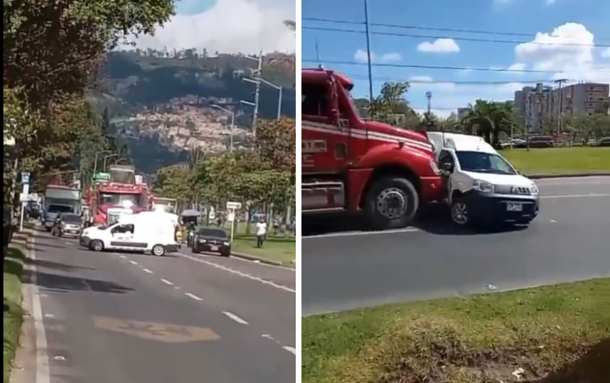 Las autoridades llevaron a cabo una prueba de alcoholemia al conductor del tractocamión. Sobre la integridad de la persona que estaba al interior del vehículo blanco no se conoce si resultó herido - crédito @ChivasYCronicas/ X