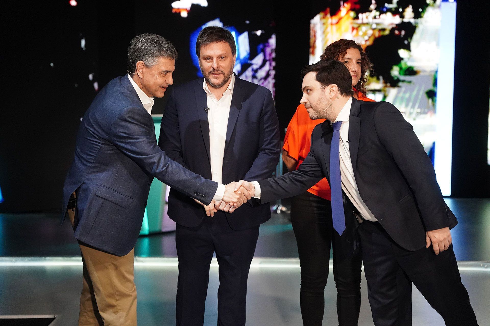 Jorge Macri y Ramiro Marra evitaron cruces directos en el debate de la Ciudad (Franco Fafasuli)