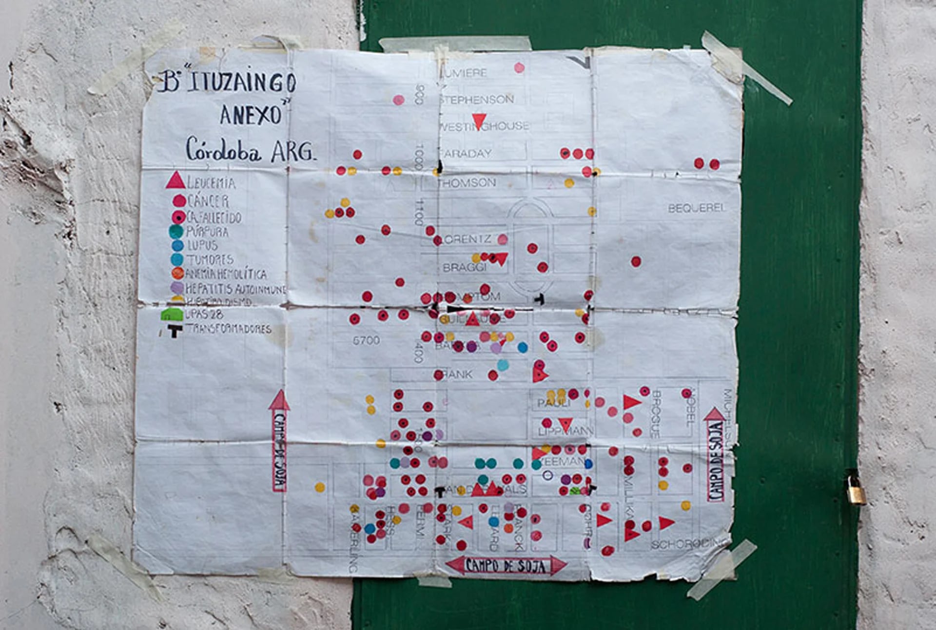 El “mapa de las enfermedades” diseñado por las Madres de Ituzaingó Anexo