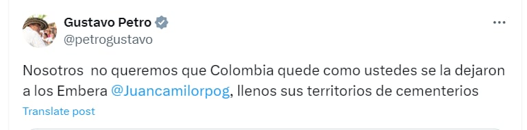 Se registró un fuerte enfrentamiento entre el presidente Gustavo Petro y el exministro Juan Camilo Restrepo en redes sociales - crédito @petrogustavo/X