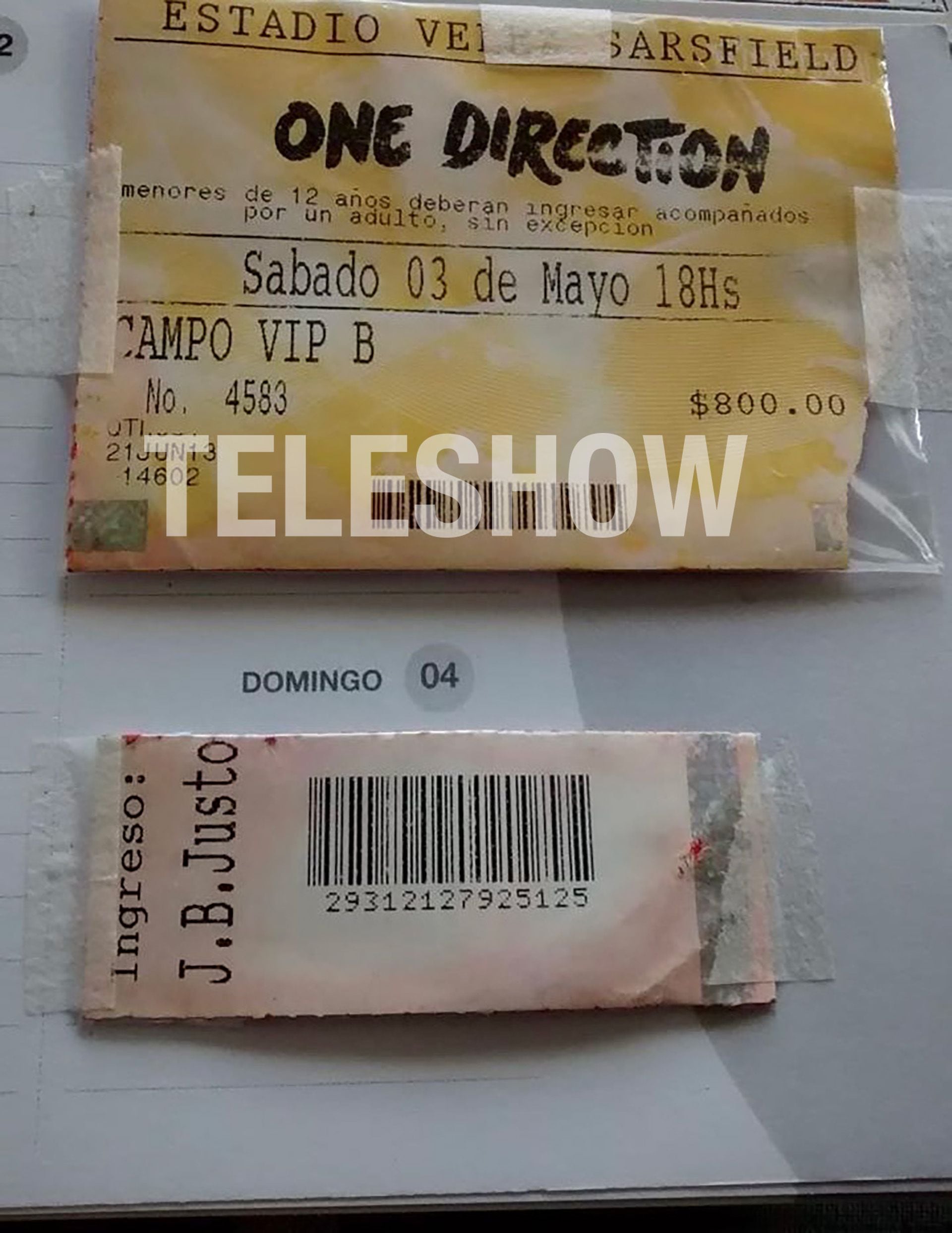 La entrada del concierto de One Direction en Argentina