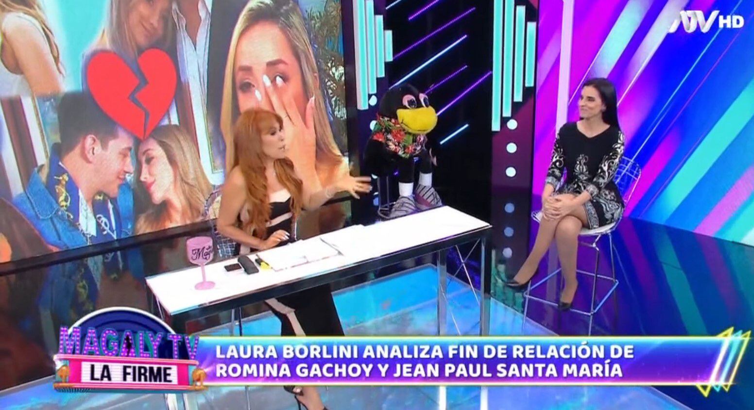 Romina Gachoy y Jean Santa María no habrían retomado su relación. (Captura: Magaly TV La Firme)