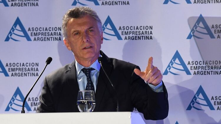 Mauricio Macri, ayer en el evento anual de AEA( Maximiliano Luna)