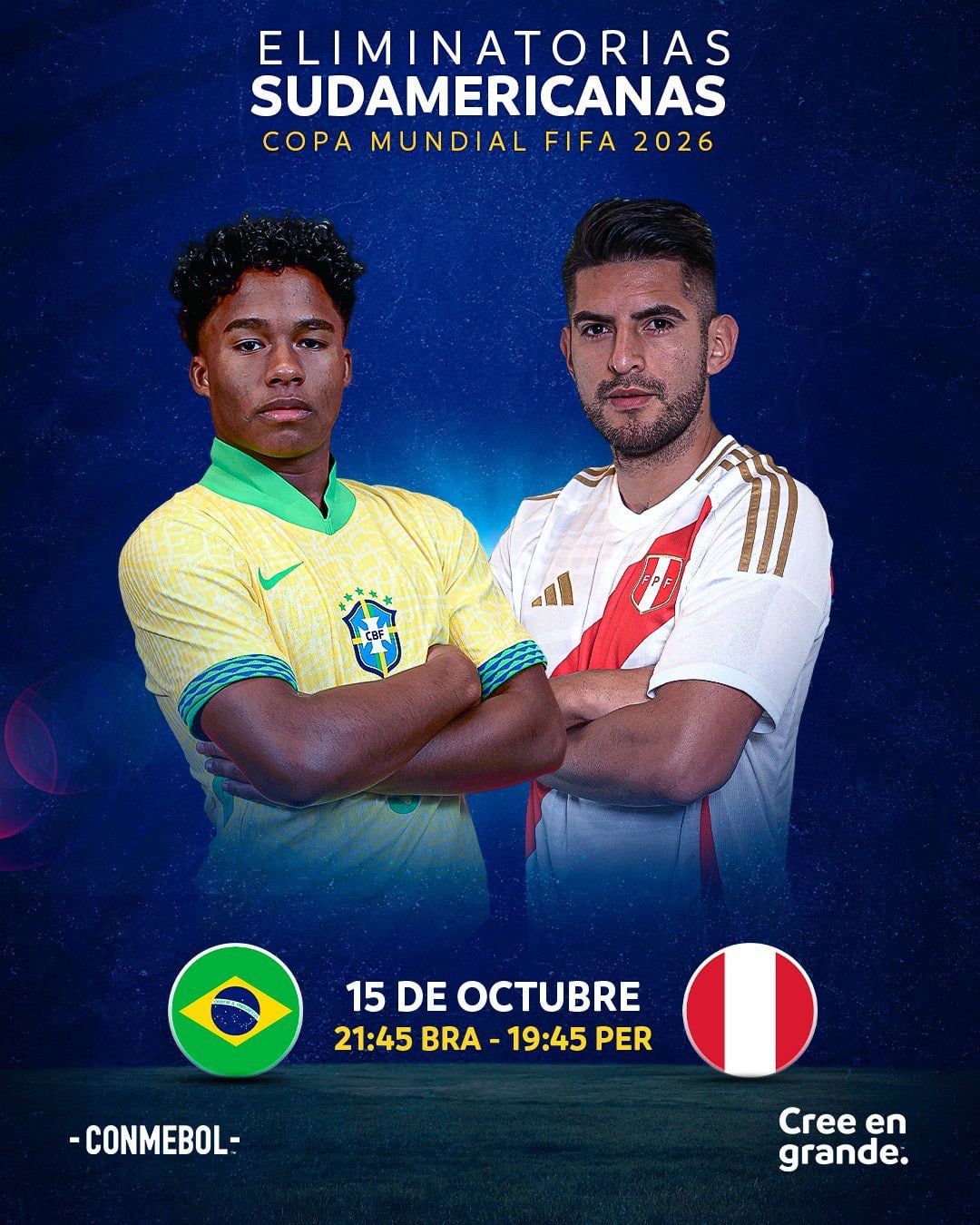 Conmebol palpita el Perú vs Brasil por fecha 10 de las Eliminatorias 2026.