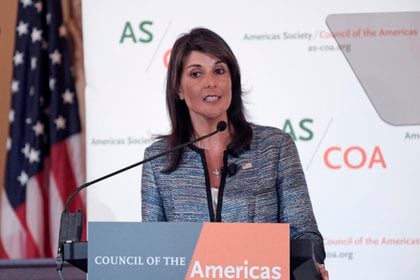 La exembajadora estadounidense ante las Naciones Unidas Nikki Haley. EFE/Lenin Nolly/ARCHIVO
