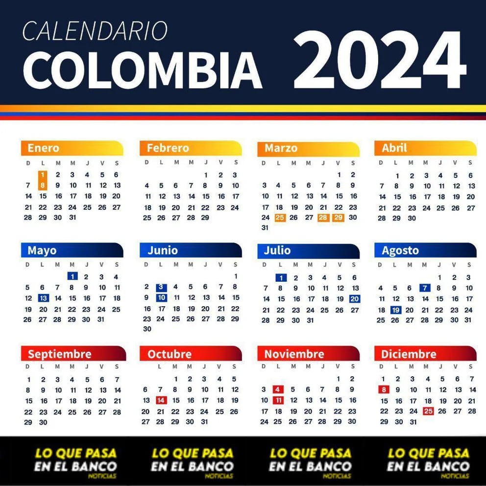 Festivos Colombia 2024 Calendario Oficial De Los Días Feriados Y Puentes En El País Infobae 5375