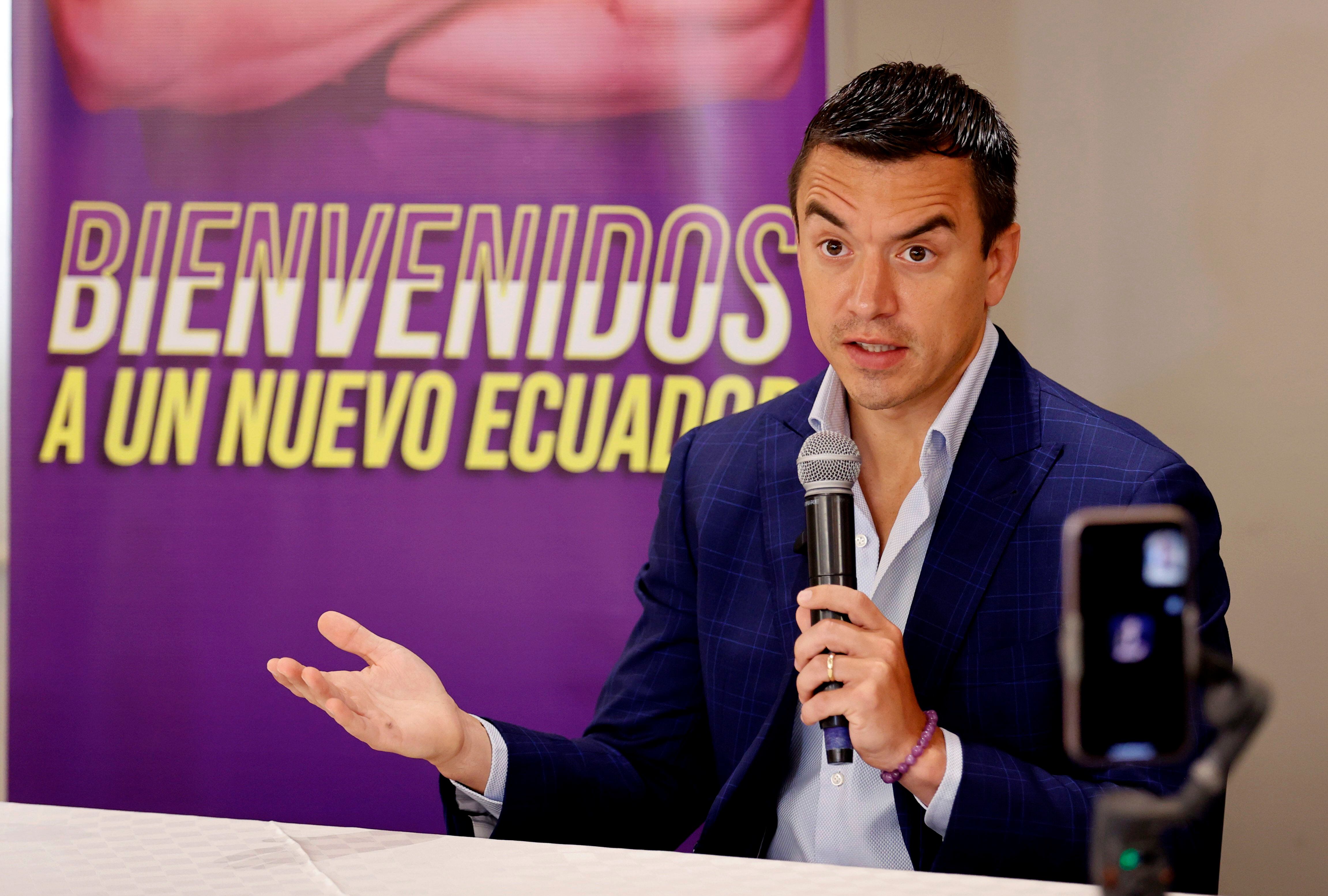 Daniel Noboa ofreció un bono para mujeres embarazadas en Ecuador (EFE/Mauricio Dueñas)