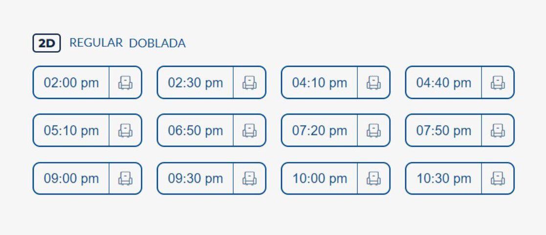 Horarios para Cineplanet Santa Clara, sábado 10 de junio.