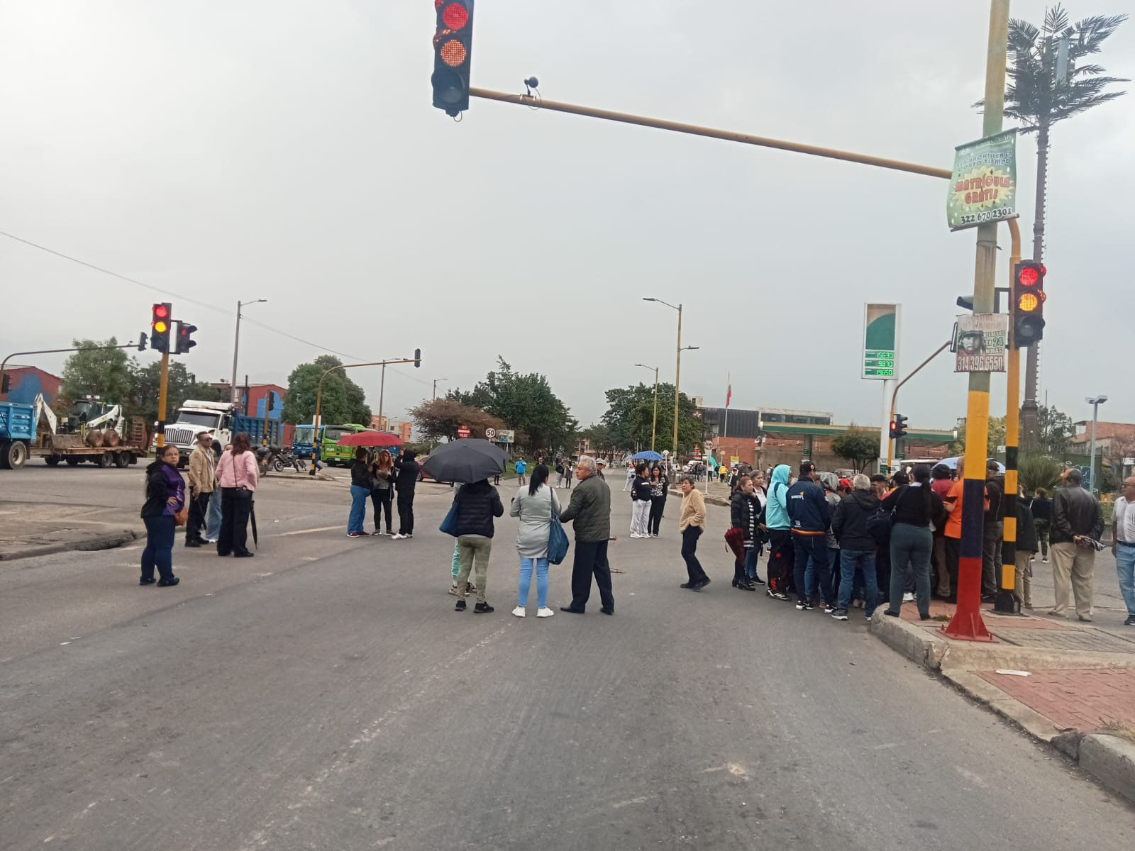 Manifestación avenida Villavicencio - crédito @BogotaTransito/X