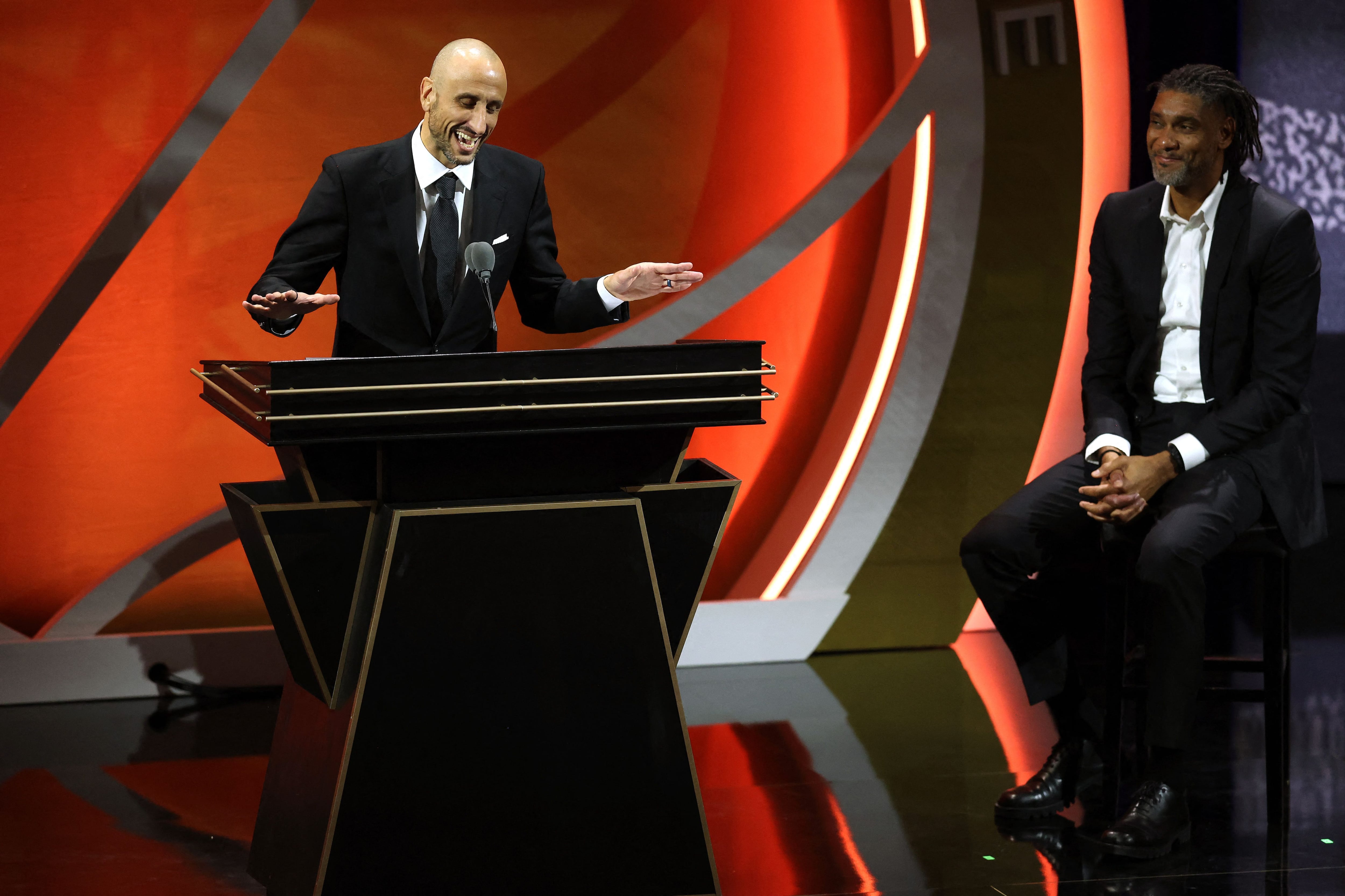 Presentacion de Manu Ginobilli en el Salon de la Fama 2022