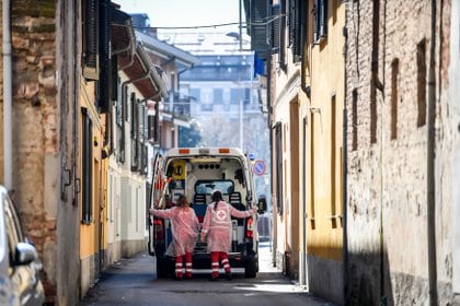 Una ambulancia en Codogno, el otro foco inicial del coronavirus en el norte de Italia (Claudio Furlan/LaPresse via ZUMA / DPA)
