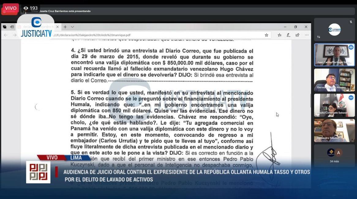 Alejandro Toledo Negó Que Exista Evidencia De Maletas Venezolanas Con