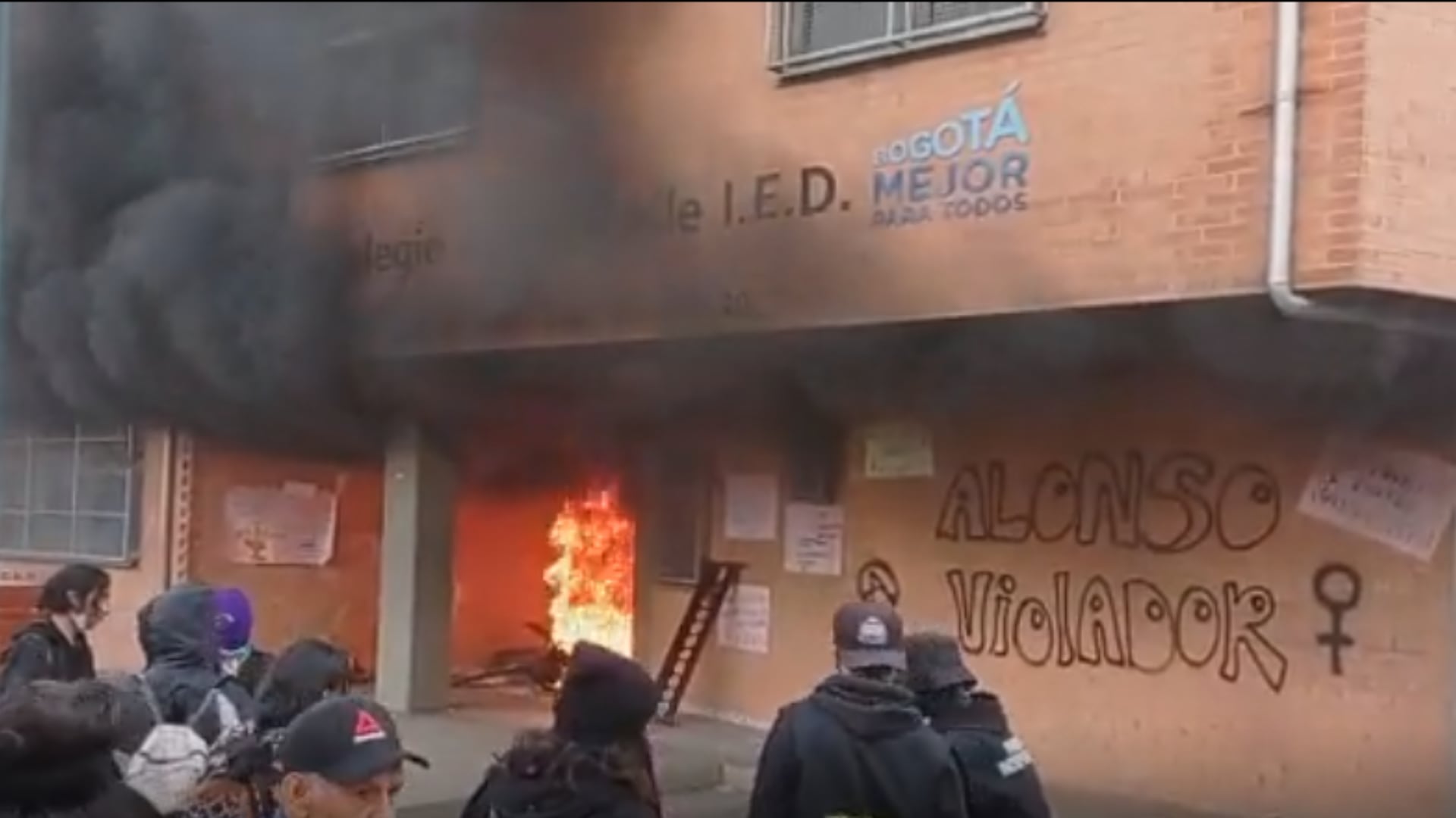 Demonstration ended in a district school in Bosa