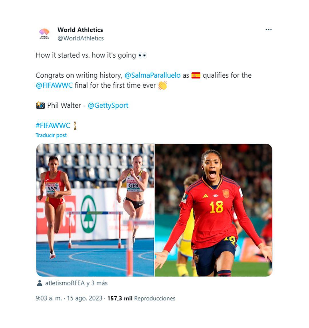 Salma Paralluelo, la "promesa" del atletismo que busca ser campeona con España del Mundial Femenino