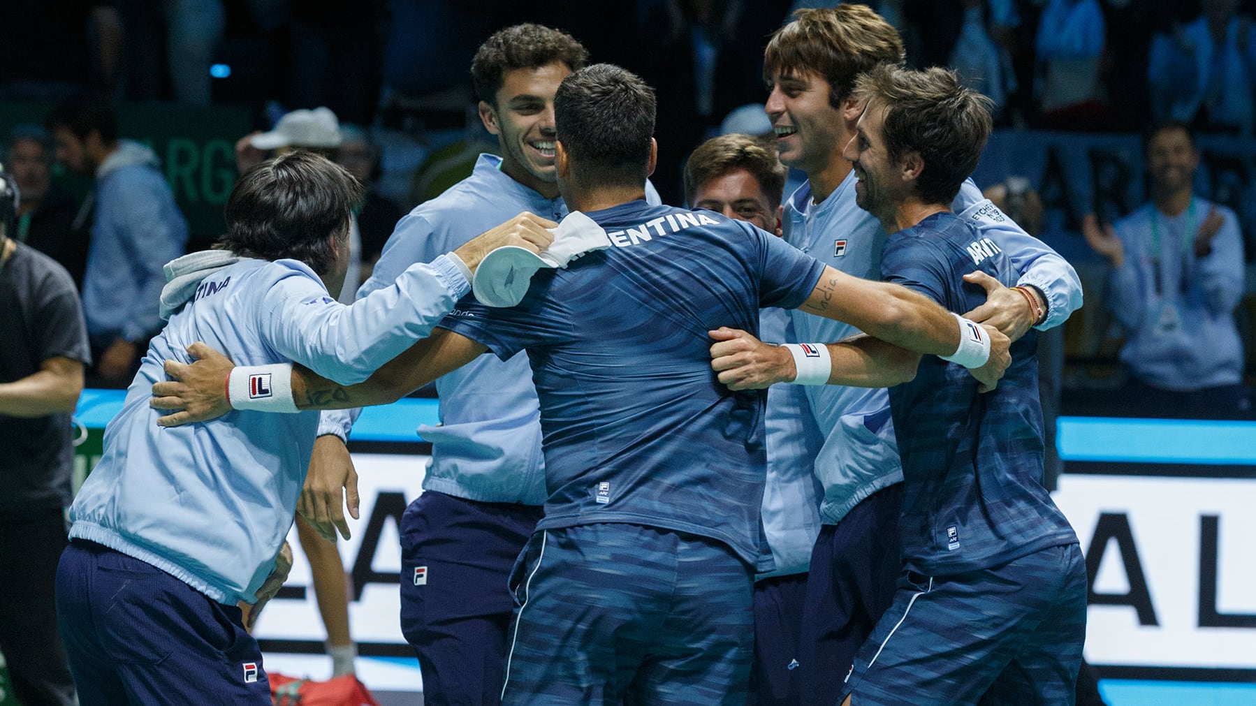 El equipo argentino que consiguió la clasificación al Final 8 de la Copa Davis que disputará en Málaga desde el próximo 19 de noviembre (Foto: Omar Rasjido / Prensa AAT)