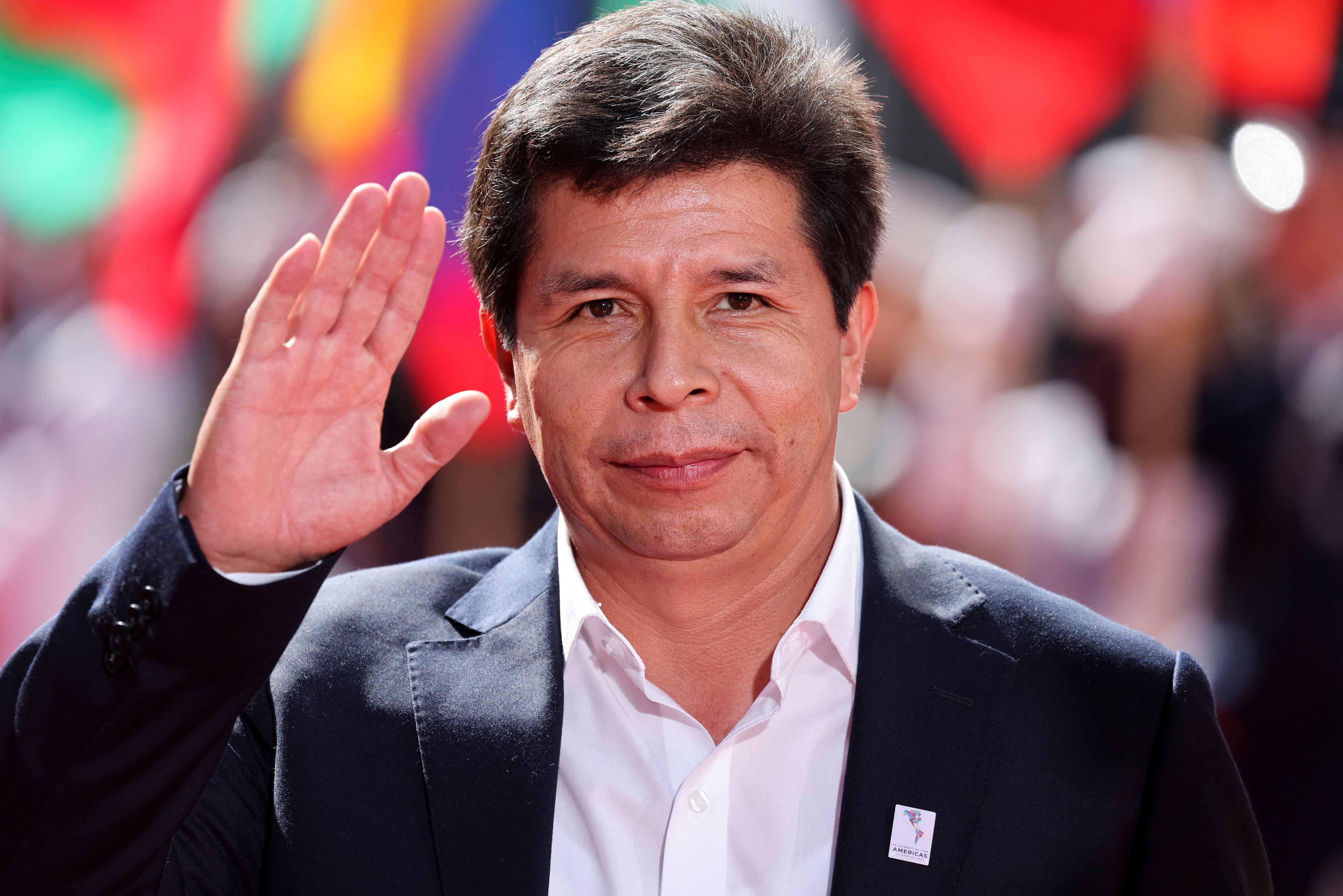 Peru's President Pedro Castillo arrives at the ninth Summit of the Americas, in Los Angeles, California, U.S., June 8, 2022. REUTERS/Lucy Nicholson