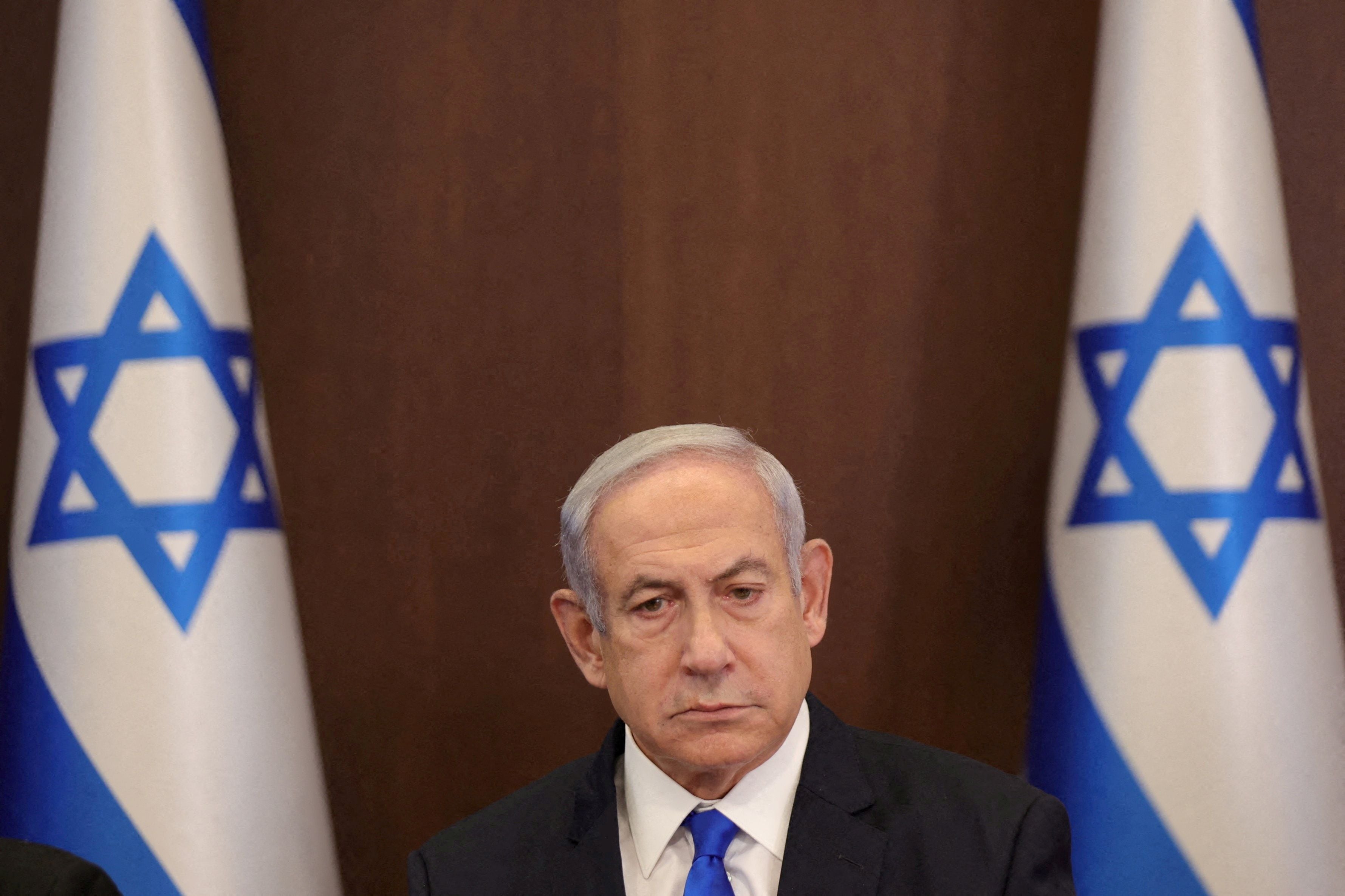 El primer ministro israelí, Benjamin Netanyahu, tenía previsto viajar a China previo a los ataques terroristas de Hamas (ABIR SULTAN/ REUTERS)