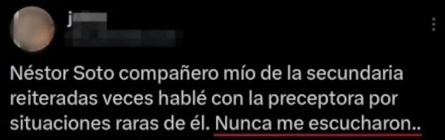 El tweet que compartió la ex compañera de Soto (Gentileza: El Doce TV)