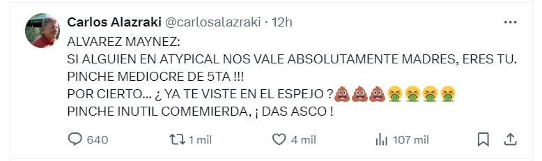 Carlos Alazraki le responde a Jorge Álvarez Máynez al asegurar que Atypical trata sobre él (Captura de Pantalla)