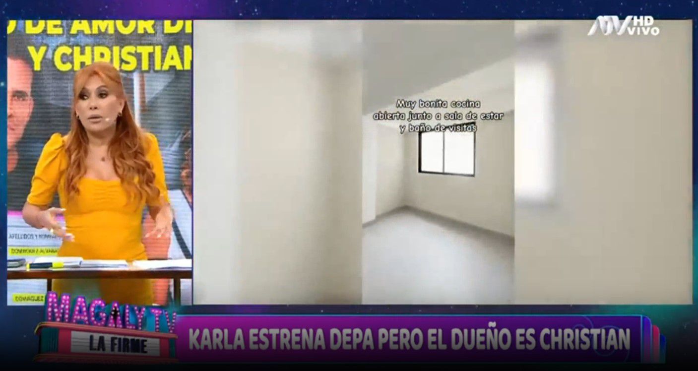 Magaly Medina advierte a Karla Tarazona: “Si la relación no funciona, ¿quién se queda con el departamento?”. (Captura: Magaly TV La Firme)