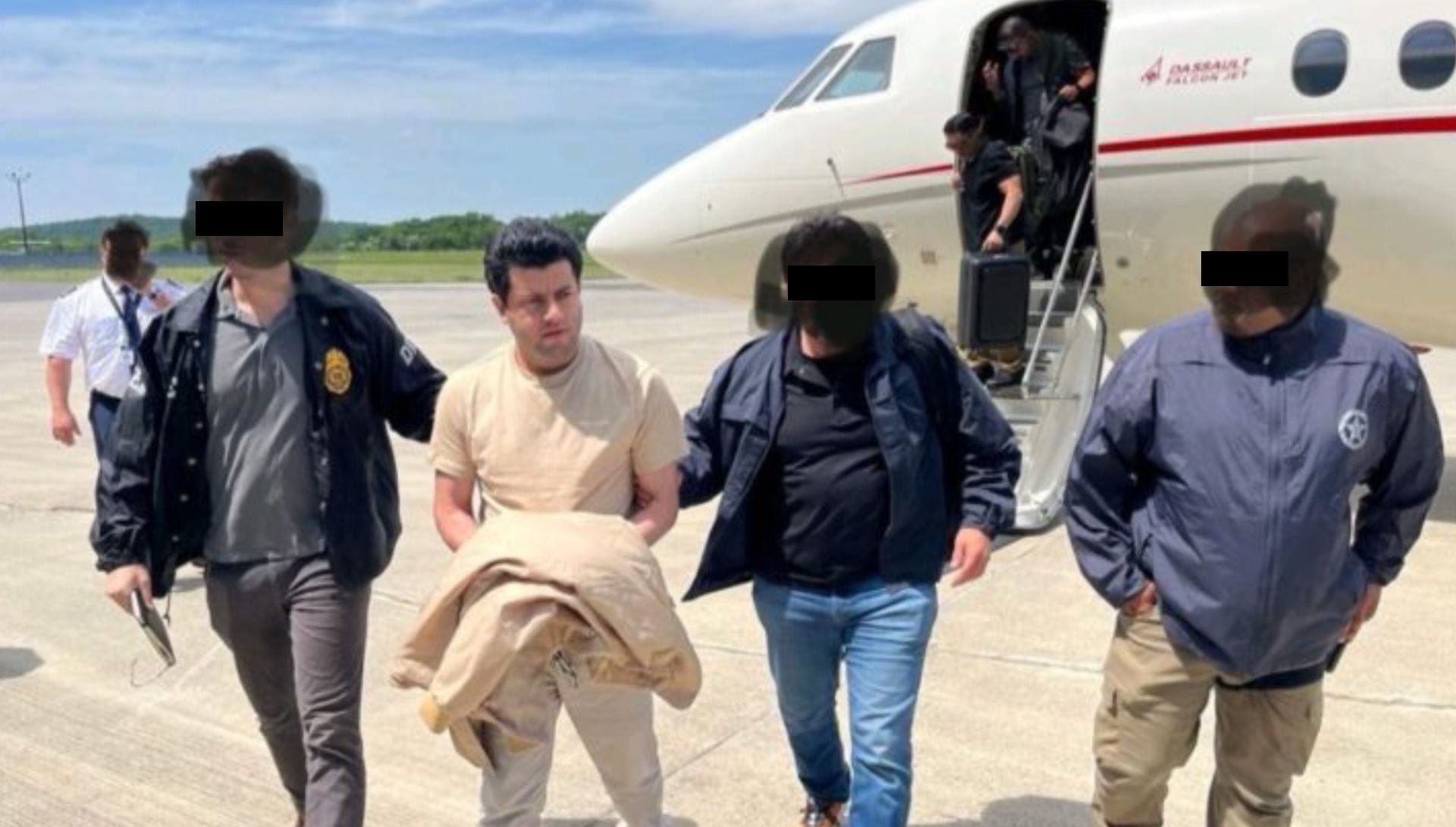 Primera foto conocida de 'El Nini' tras su llegada a EEUU. (X/@illicitinv)