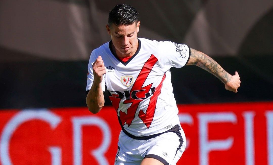 El colombiano disputó 64 minutos en el empate del Rayo Vallecano ante Leganés - crédito @jamesrodriguez10/Instagram