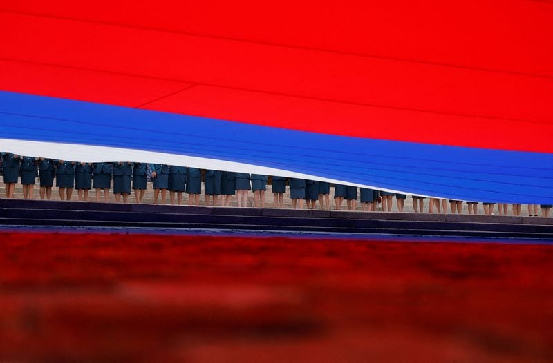 Foto de archivo de una bandera rusa en una celebración en Moscú August 22, 2024. REUTERS/Maxim Shemetov