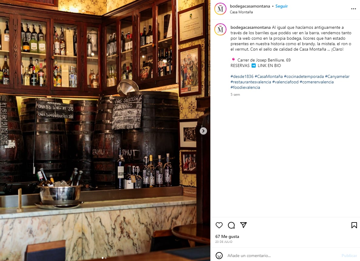 El restaurante más antiguo de Valencia: bodega propia y casi dos siglos de historia