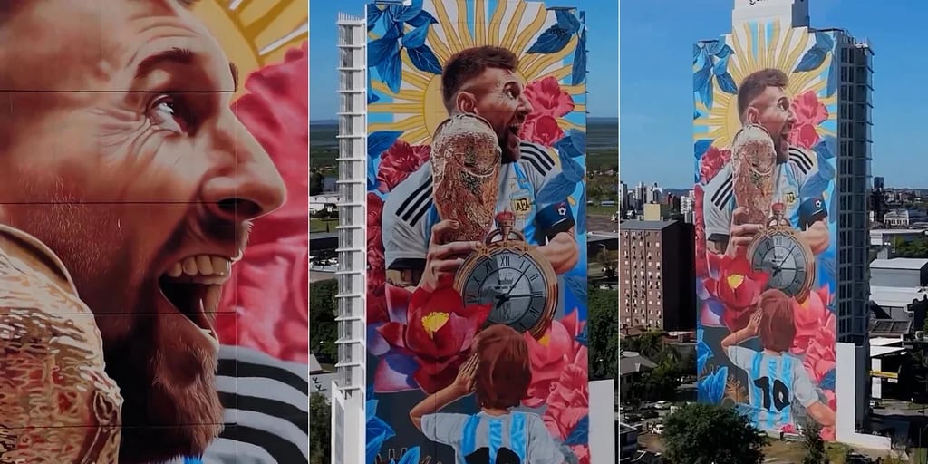 La historia detrás del mural de Messi más grande de la Argentina: los “tesoros ocultos” y por qué estuvo a punto de ser abandonado