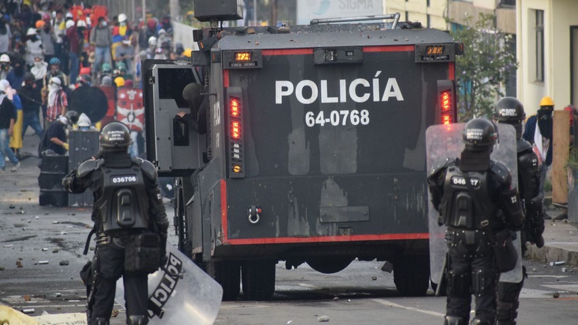 Inhabilitaron a comandante del Escuadrón Móvil Antidisturbios, Esmad, de la Policía en Popayán. |Foto: Colprensa/Francisco Calderón.