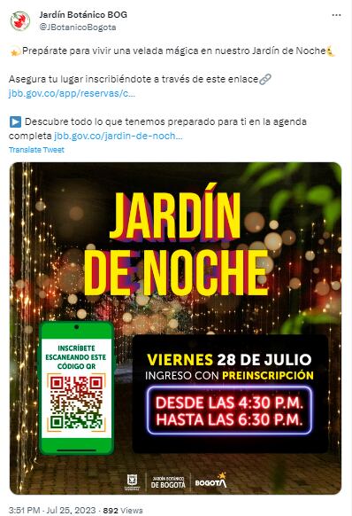 Con Entrada Gratuita Vuelve El Jardín Botánico De Noche Conozca Como Registrarse Infobae