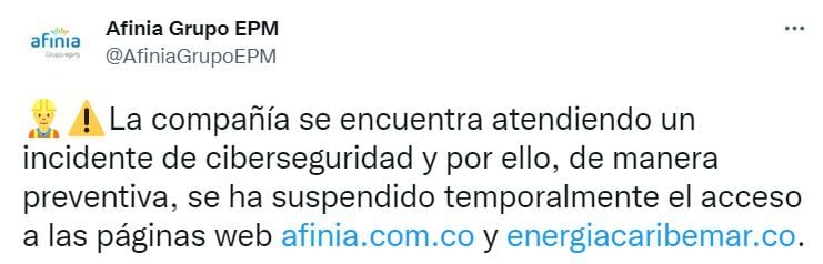 Trino de Afinia sobre la situación de ciberseguridad.