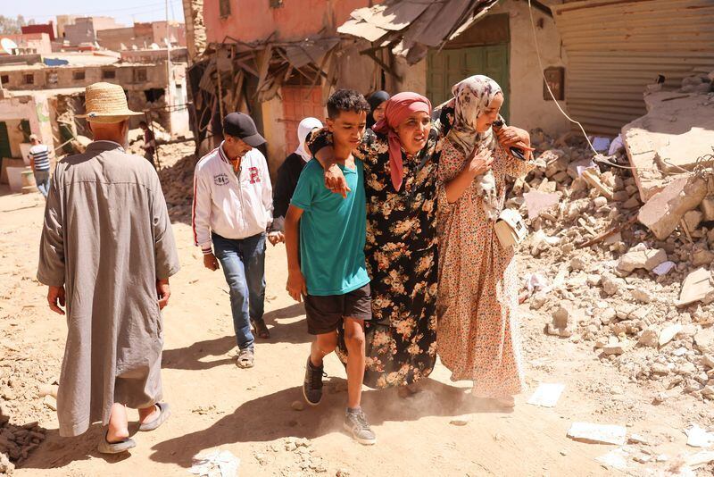 Continúa la búsqueda de supervivientes en Marruecos tras el terremoto que dejó más de 2.100 muertos. (REUTERS/Nacho Doce)
