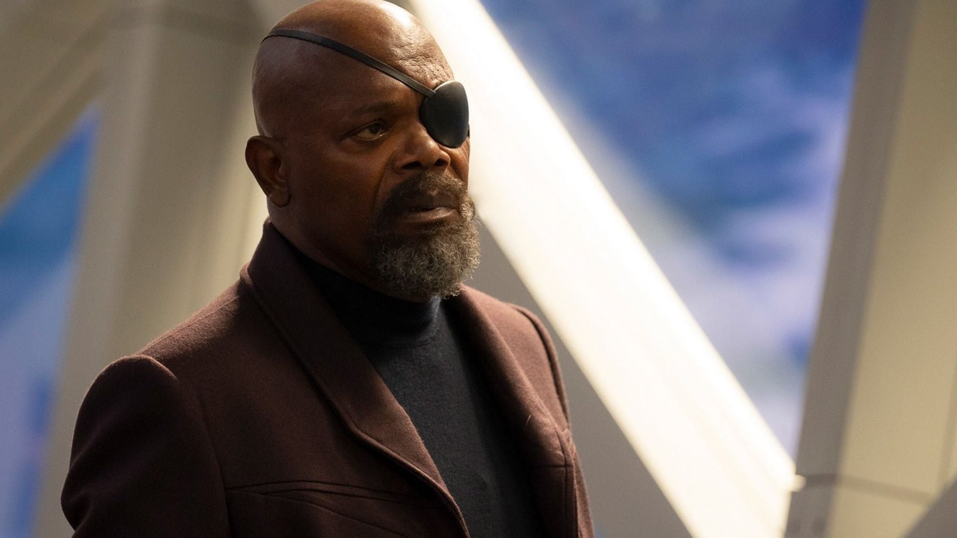 Samuel L. Jackson en el rol de Nick Fury para "The Marvels". (Marvel Studios)