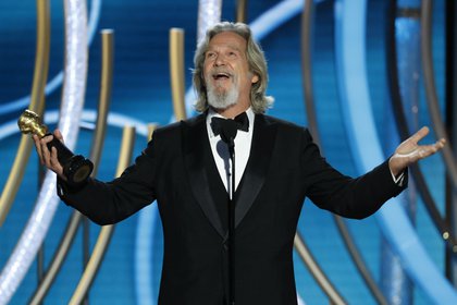 Jeff Bridges durante los premios Golden Globes de 2019. 