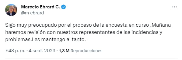 Marcelo Ebrard volvió a señalar "incidencias" a pocas horas de conocer el resultado de las encuestas. (Foto: Captura de pantalla @m_ebrard)