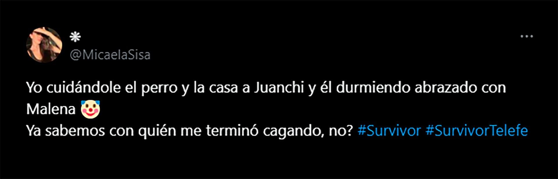 Escandalo en Survivor Expedicion Robinson por una infidelidad que Juanchi habria cometido con Male (Twitter)