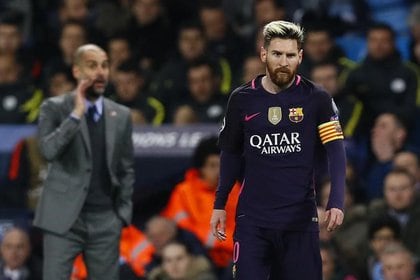 El destino de Messi parecería ser el Manchester City, en donde está su ex entrenador Pep Guardiola (Reuters)