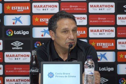 01/04/2019 El entrenador del Girona FC, Eusebio Sacristán, en rueda de prensa
DEPORTES
GIRONA FC
