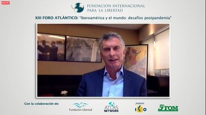 Mauricio Macri habla en el Foro de la Fundacion Internacional para la Libertad