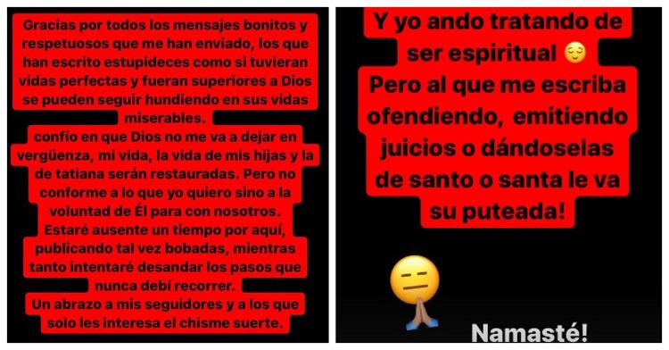 Hassam's words to the affectionate comments and criticism of his separation from Tatiana Orozco. Photo: Instagram @oficialhassam