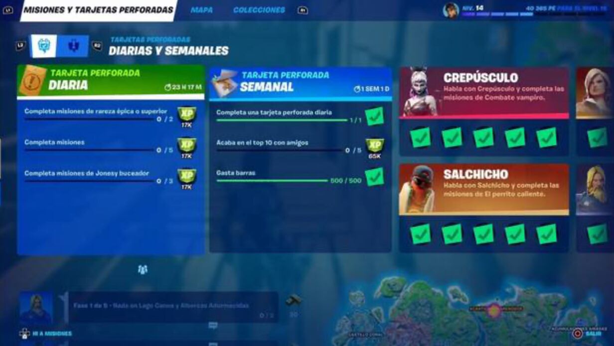 Fornite: diarias y semanales. (foto: Vandal)