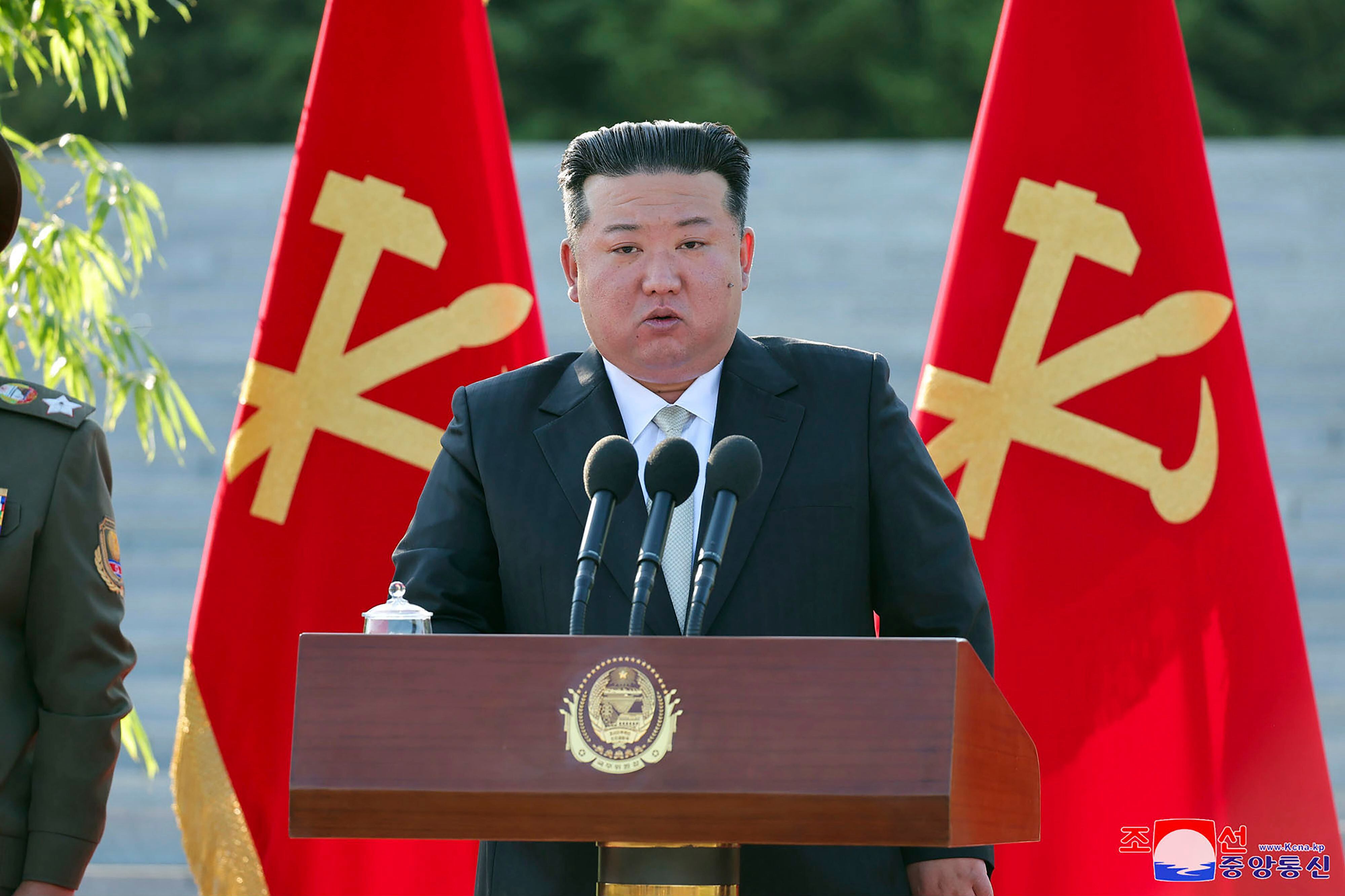 El líder de Corea del Norte, Kim Jong Un. (Agencia Central de Noticias de Corea/Servicio de noticias de Corea via AP)
