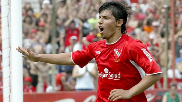 Sergio Agüero jugó en Independiente entre el 2003 y el 2006 (NA)