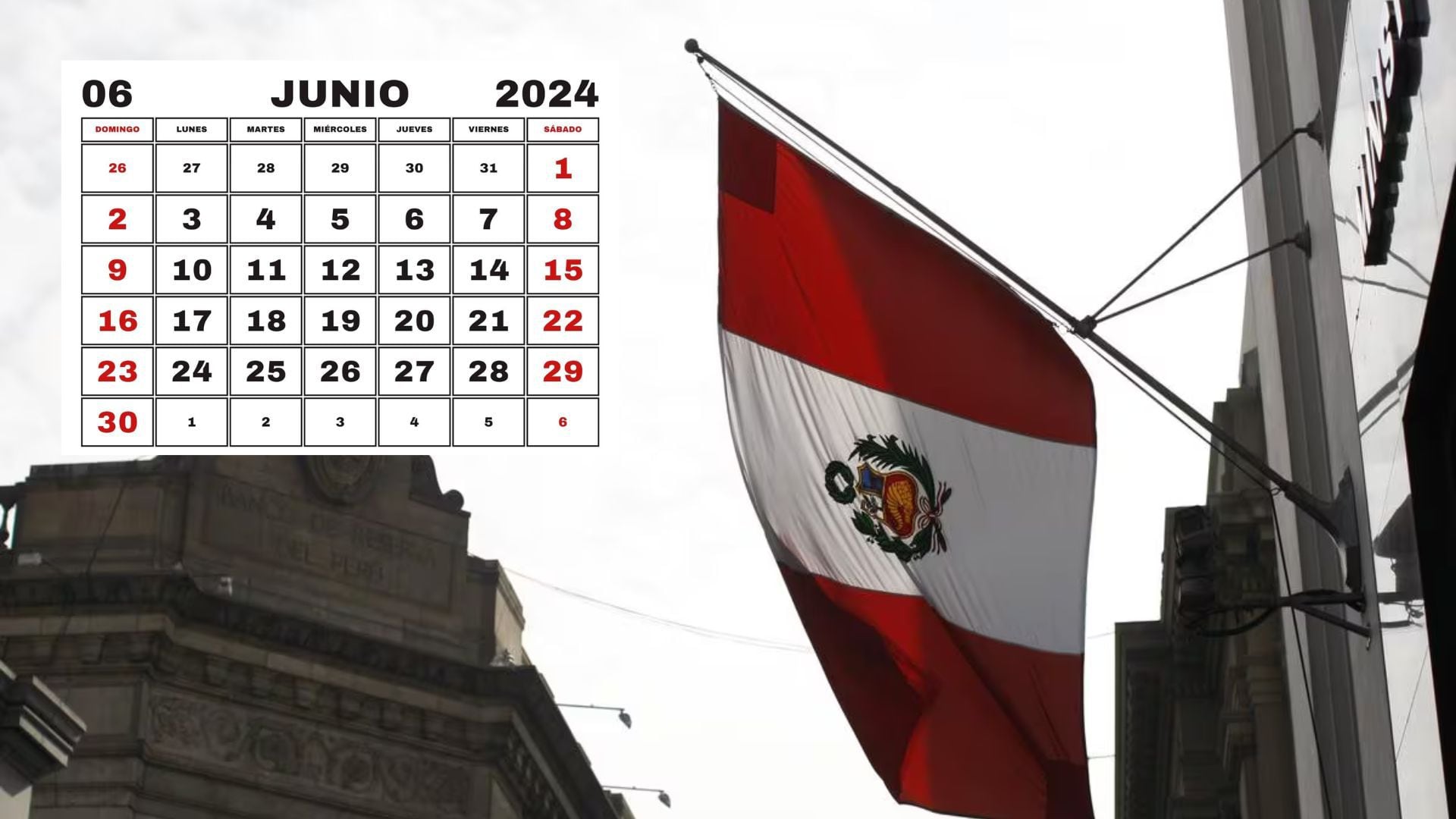 Feriados Perú - Junio 2024