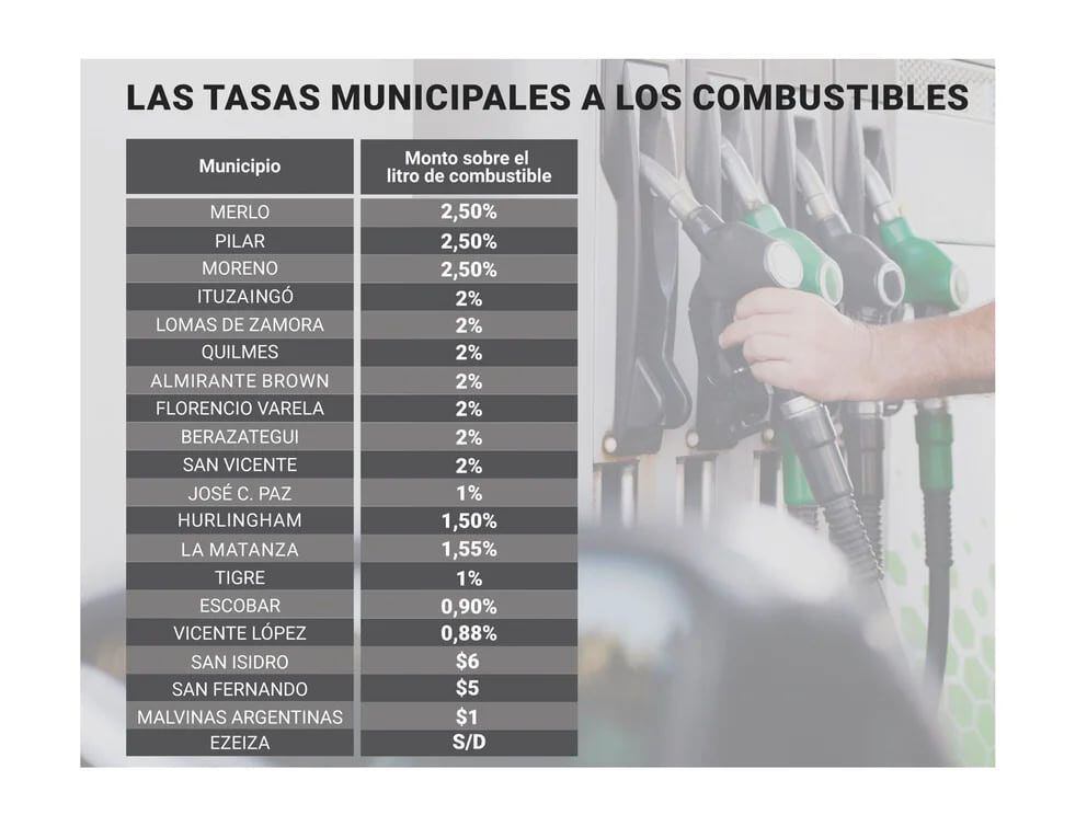 tasas municipales combustibles placa nueva