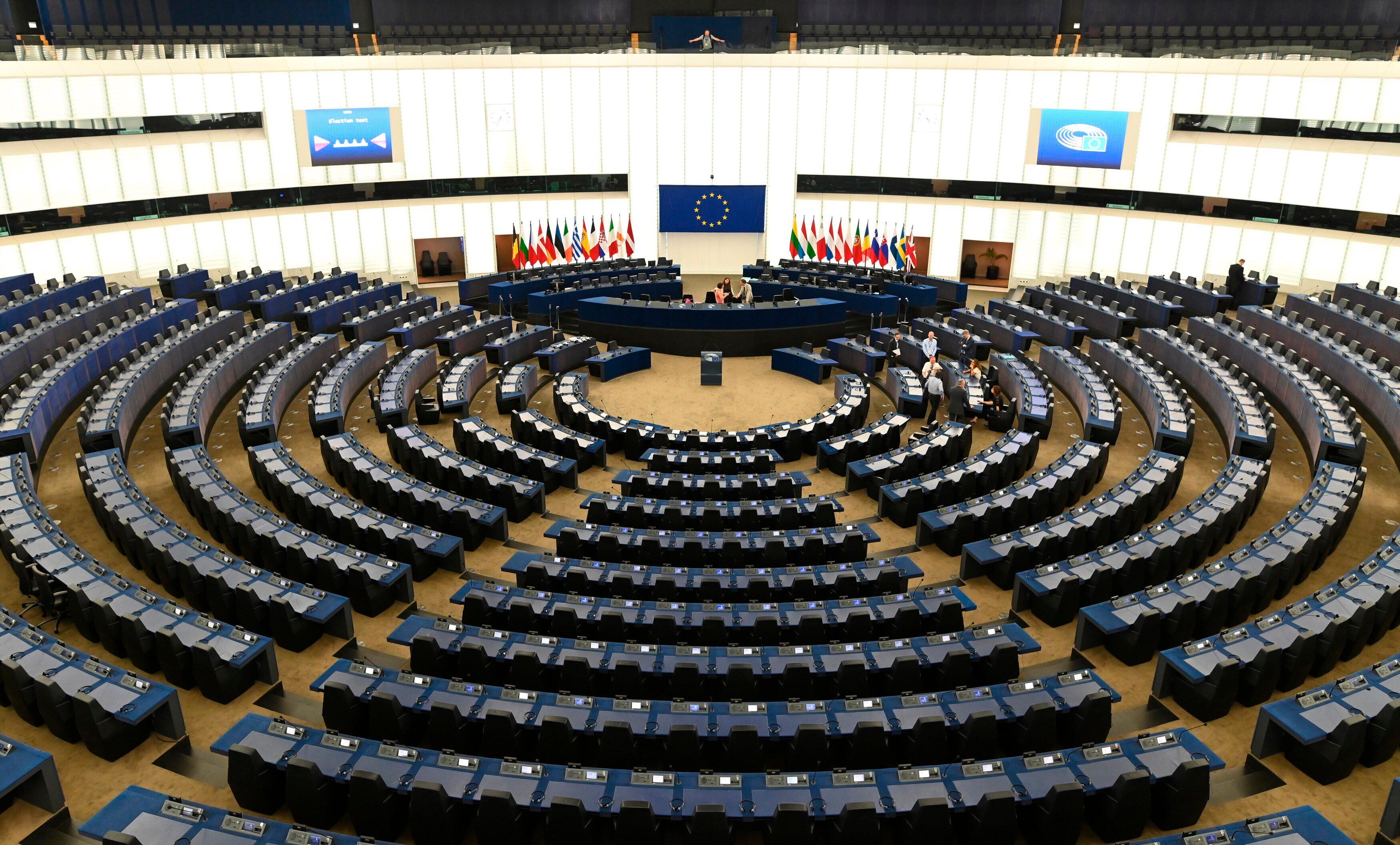 Vista de la sala plenaria del Parlamento Europeo en Estrasburgo (Francia) en una imagen de archivo. EFE/Patrick Seeger 