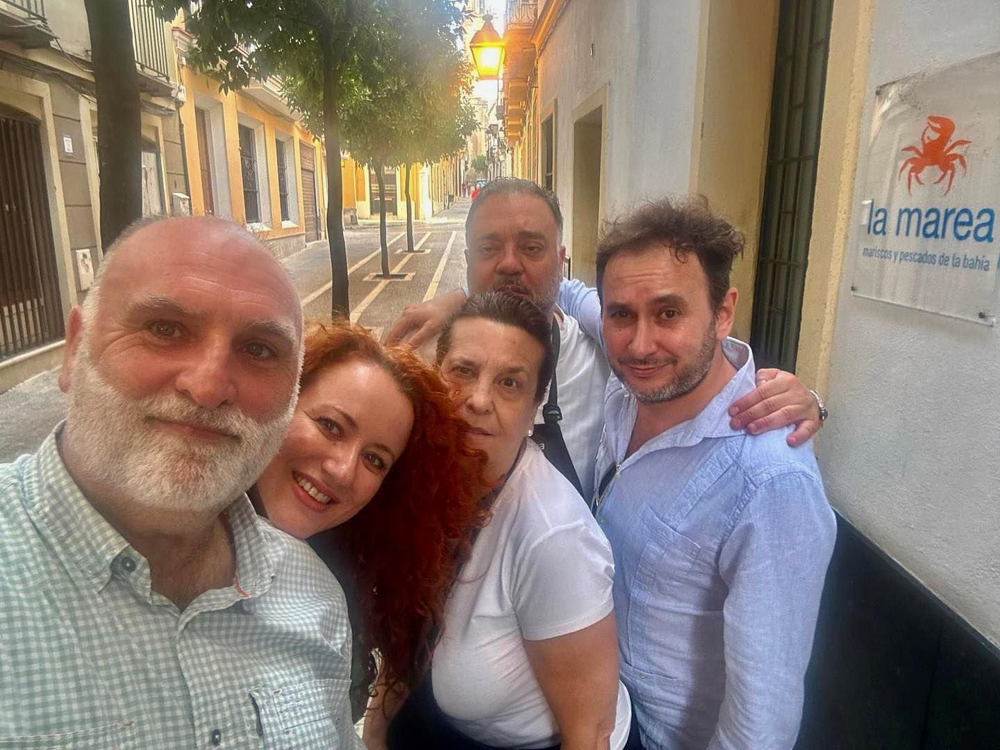 El chef José Andrés en el restaurante La Marea de Marcos de Jerez (Facebook La Marea de Marcos).